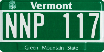VT license plate NNP117