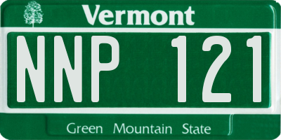VT license plate NNP121