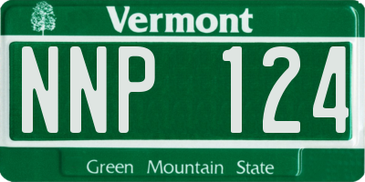 VT license plate NNP124