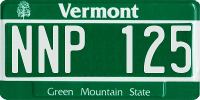 VT license plate NNP125