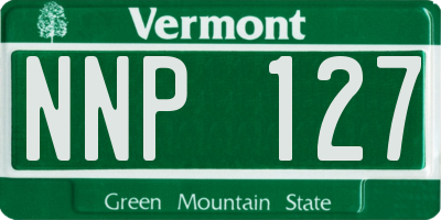 VT license plate NNP127