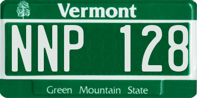 VT license plate NNP128