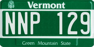 VT license plate NNP129