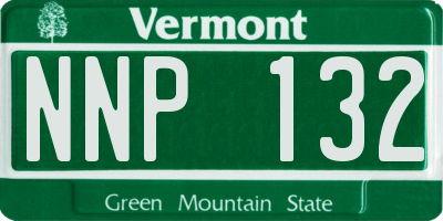 VT license plate NNP132