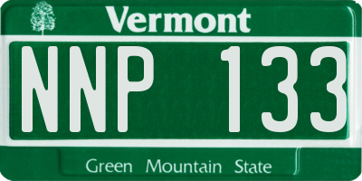 VT license plate NNP133