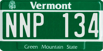 VT license plate NNP134