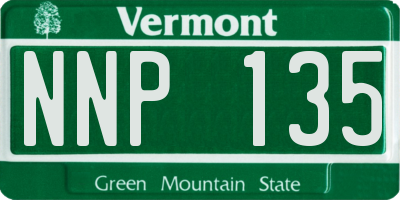 VT license plate NNP135