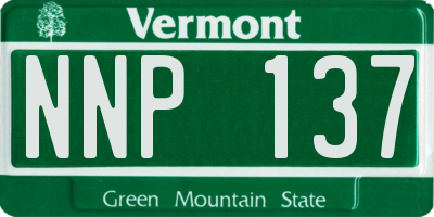 VT license plate NNP137