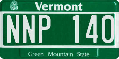 VT license plate NNP140