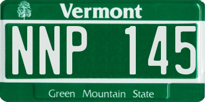 VT license plate NNP145