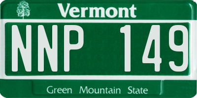 VT license plate NNP149