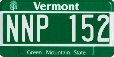 VT license plate NNP152