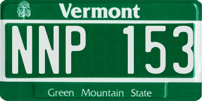 VT license plate NNP153