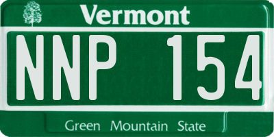 VT license plate NNP154