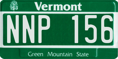 VT license plate NNP156