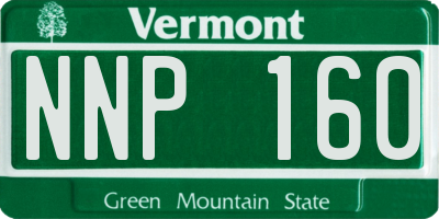 VT license plate NNP160