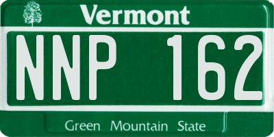 VT license plate NNP162