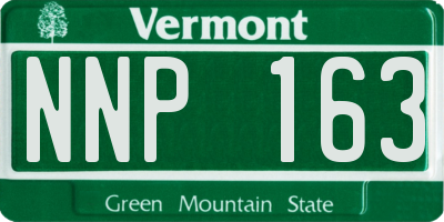 VT license plate NNP163