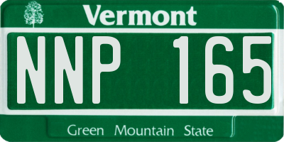 VT license plate NNP165