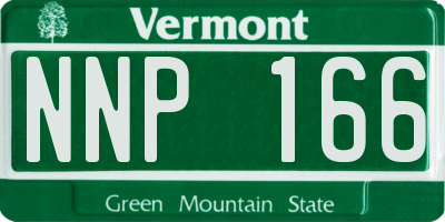 VT license plate NNP166