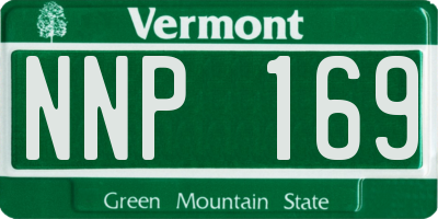 VT license plate NNP169