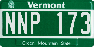 VT license plate NNP173