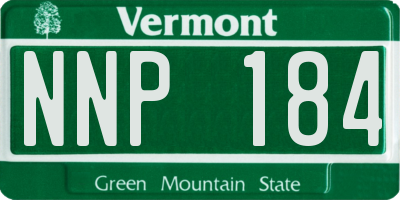 VT license plate NNP184