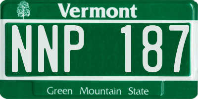 VT license plate NNP187