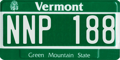VT license plate NNP188