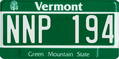 VT license plate NNP194