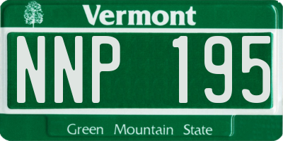 VT license plate NNP195