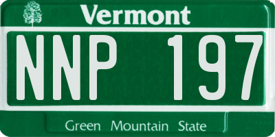 VT license plate NNP197