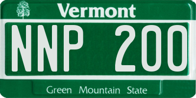 VT license plate NNP200