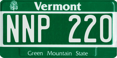 VT license plate NNP220