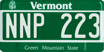 VT license plate NNP223
