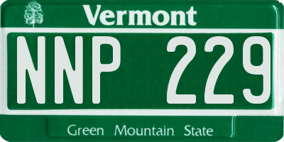 VT license plate NNP229