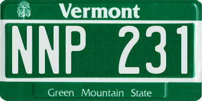 VT license plate NNP231
