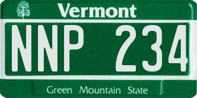 VT license plate NNP234