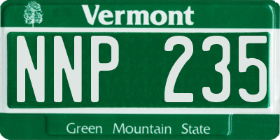 VT license plate NNP235
