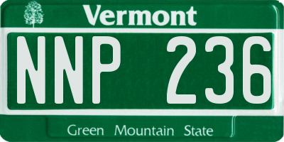 VT license plate NNP236