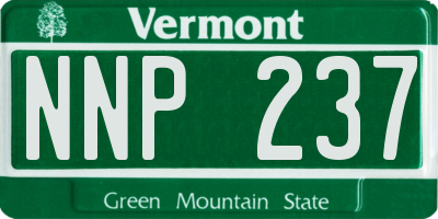 VT license plate NNP237