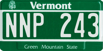VT license plate NNP243
