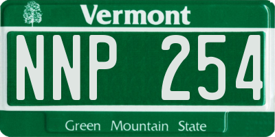 VT license plate NNP254