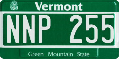 VT license plate NNP255