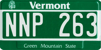 VT license plate NNP263