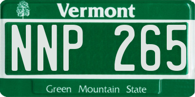 VT license plate NNP265