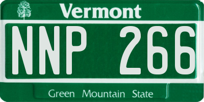VT license plate NNP266