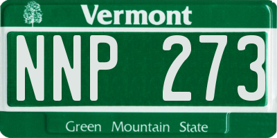 VT license plate NNP273
