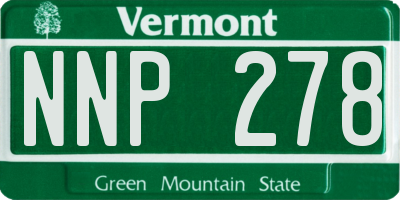 VT license plate NNP278