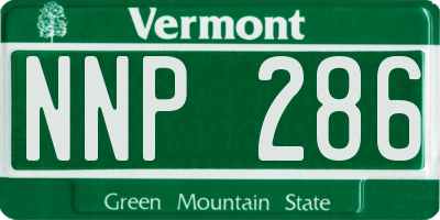 VT license plate NNP286